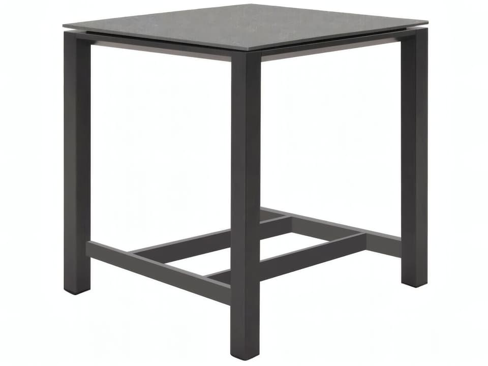 Concept Aluminum White Square Ceramic Top Bar Table