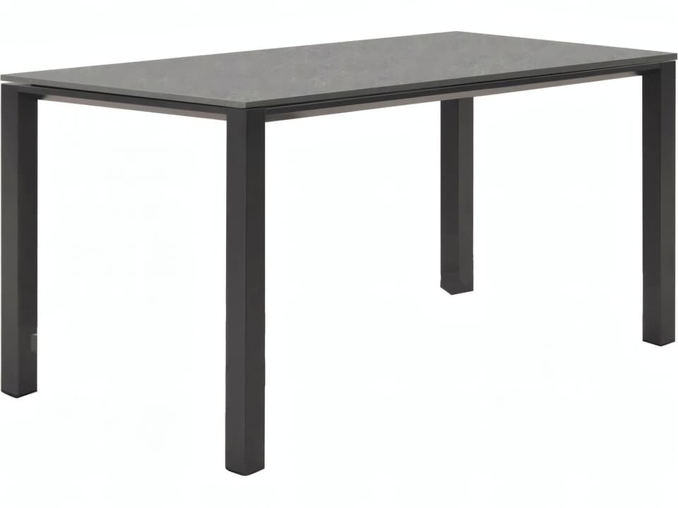 Concept Aluminum Lava Rectangular Ceramic Top Dining Table 71-Inch