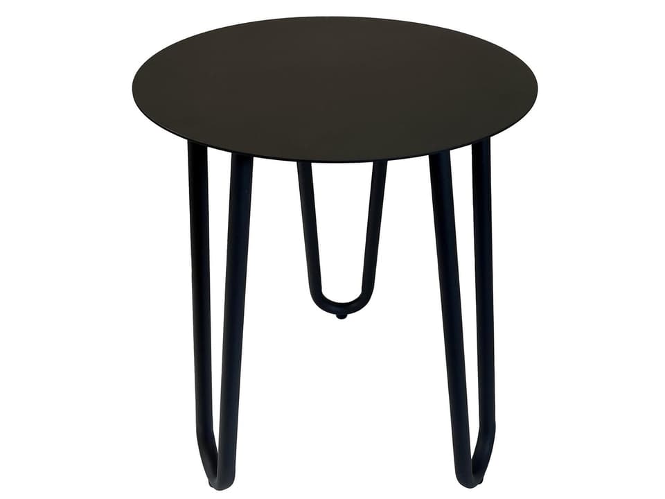 Blixum Aluminum Oval Side Table in Lava