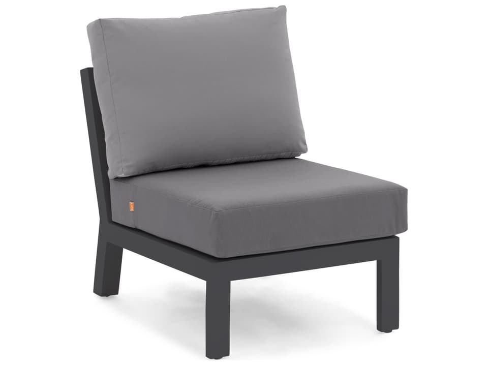 Timber Aluminum Cushion Lounge Chair in Lava Natte Charcoal