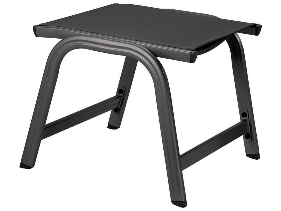 Basic Plus Aluminum Gray/Gray Outdoor Patio Ottoman