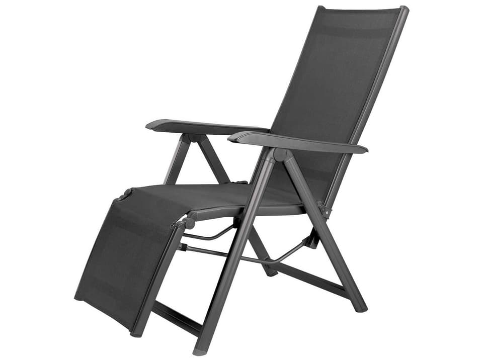 Basic Plus Aluminum Gray Relaxer Outdoor Lounge Chair