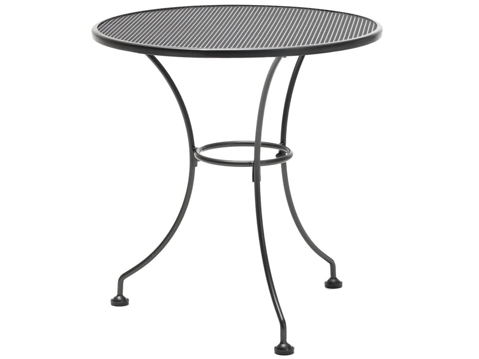 Mesh Steel Gray Round Outdoor Bistro Table