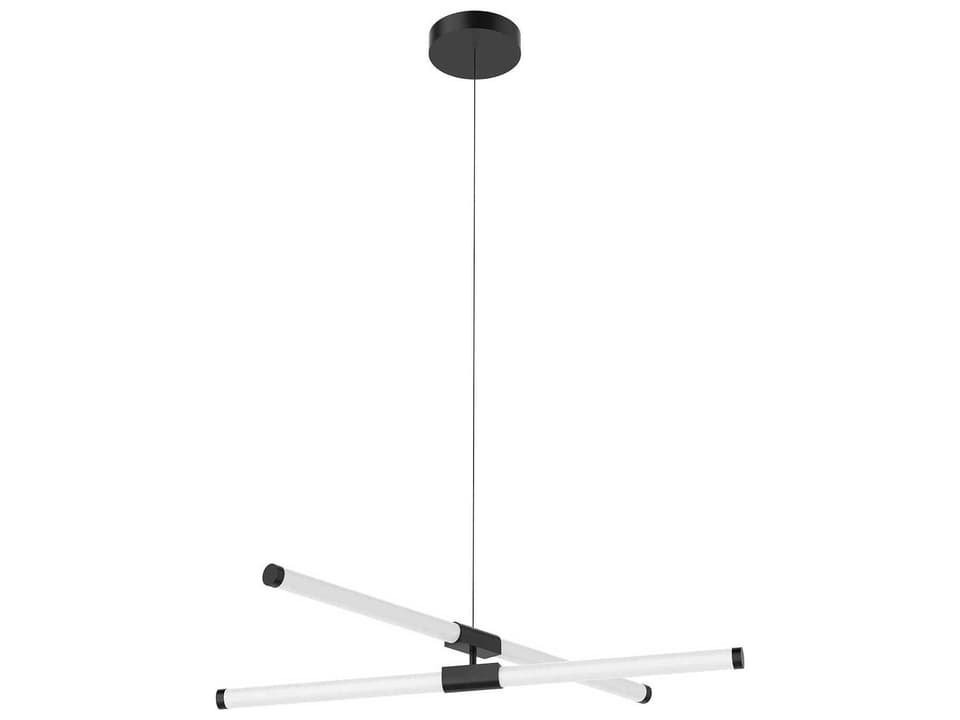 Akari 37-Inch 48W LED Linear Chandelier in Black