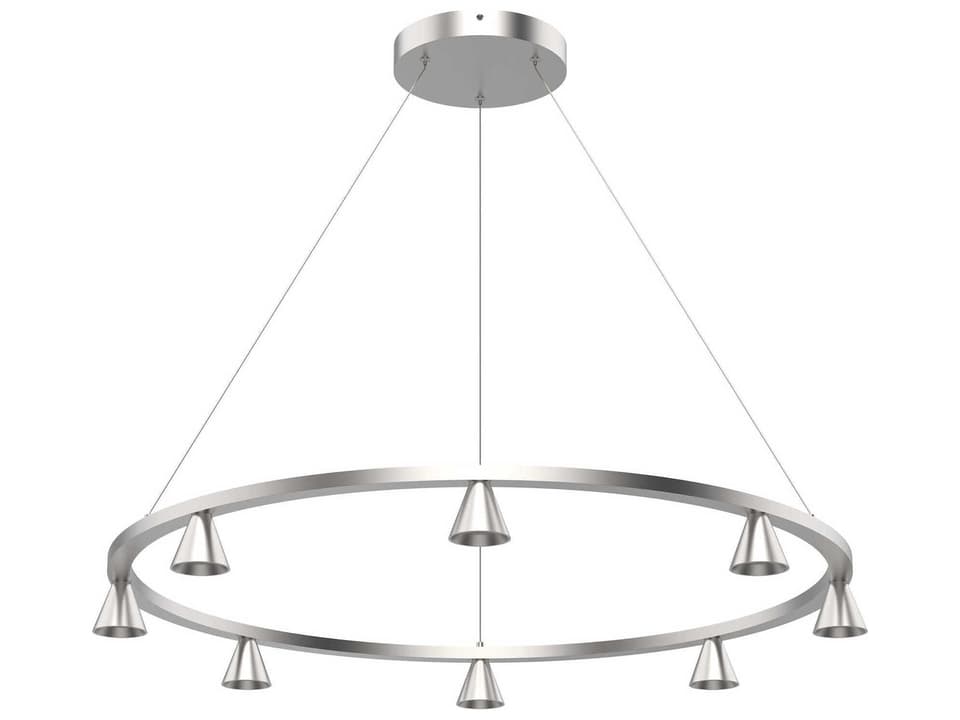 8-Light Dune LED Chandelier in Brushed Nickel