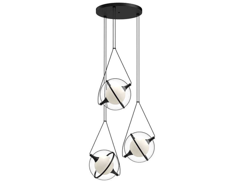 Aries 28 Inch 37W LED Chandelier in Black