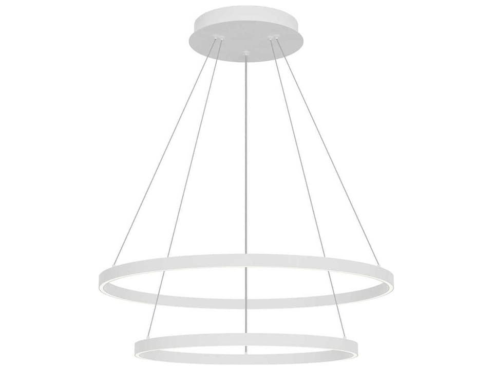 Cerchio White Round LED Chandelier