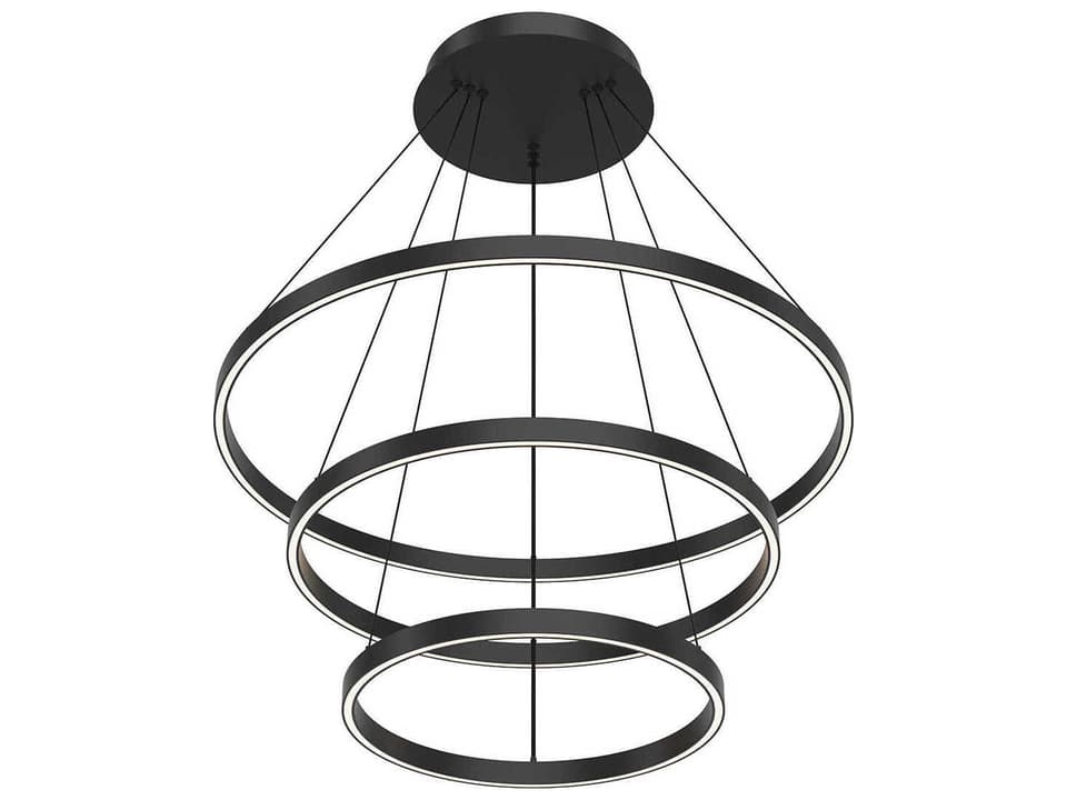 Cerchio 32 Inch Integrated LED Chandelier in Black