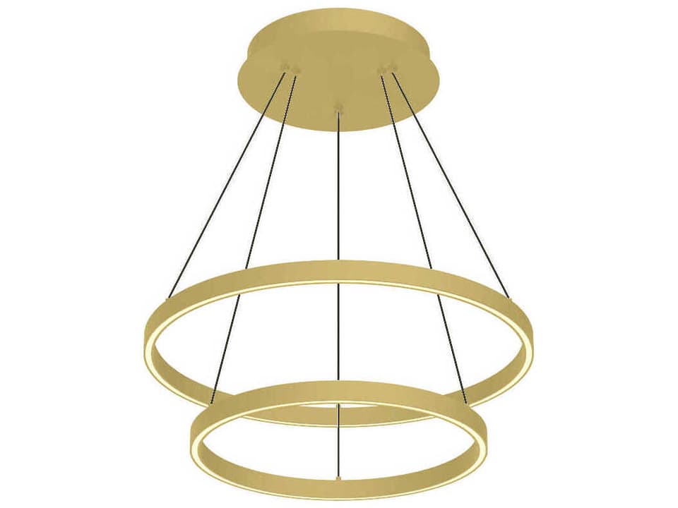 Cerchio 24-Inch LED Chandelier in Brushed Gold