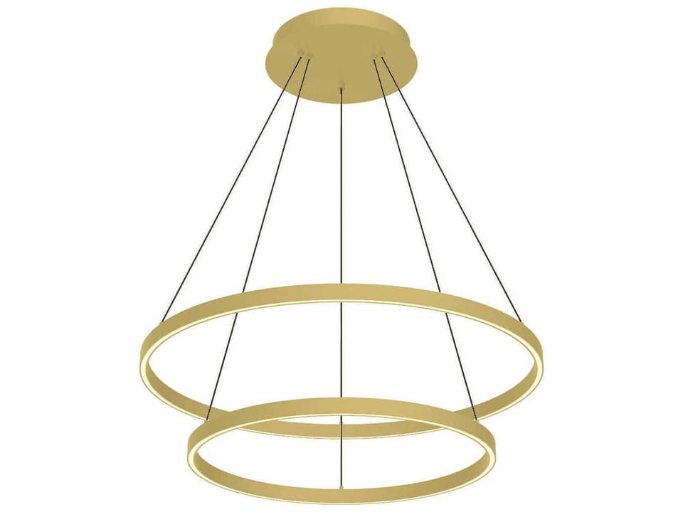 Cerchio 31.5-Inch LED Chandelier in Brushed Gold