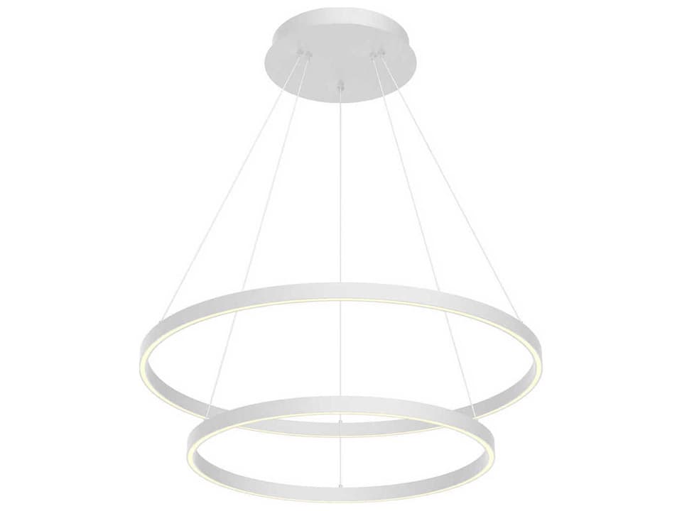 Cerchio LED Chandelier in White Matte Powder Coated Finish