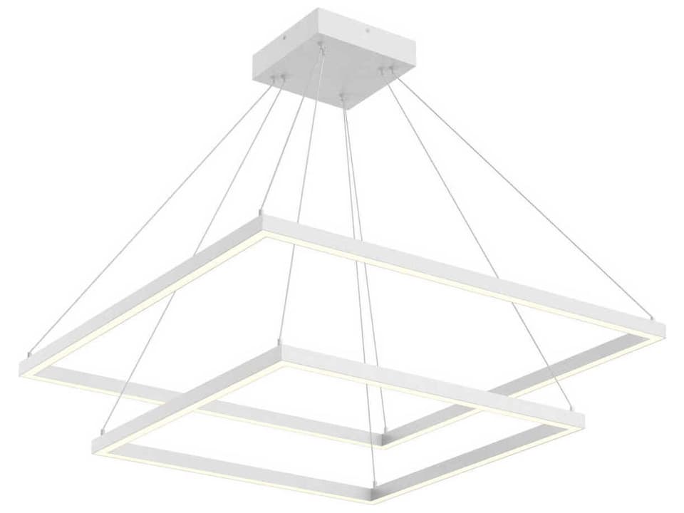 Piazza Two-Tier Integrated LED Chandelier in White