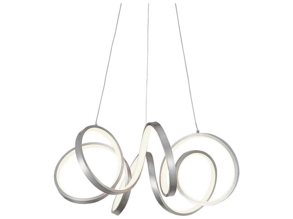 Synergy LED Chandelier Antique Silver with White Silicone Diffuser