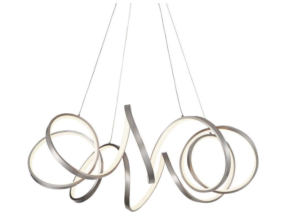 Synergy 34-Inch Integrated LED Chandelier in Antique Silver