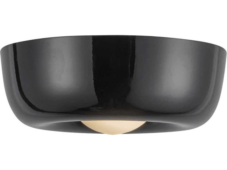 Hayden 6-Inch Integrated LED Flush Mount in Glossy Black