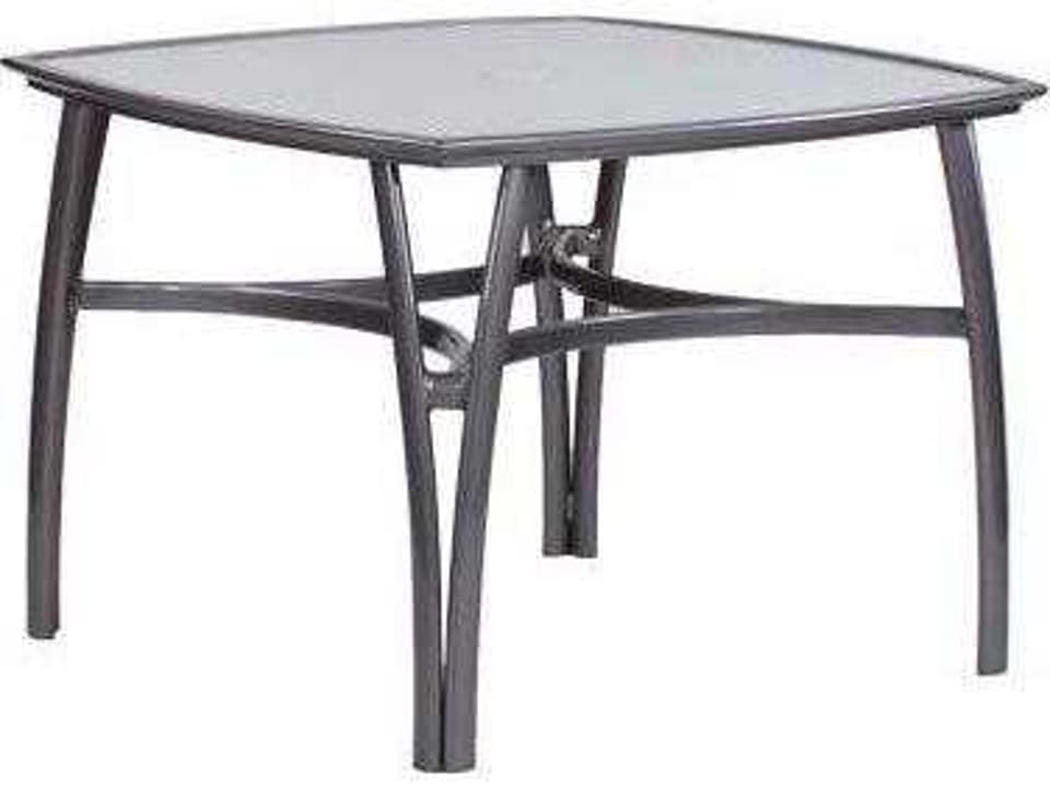 Modone Square Dining Table with Glass Top