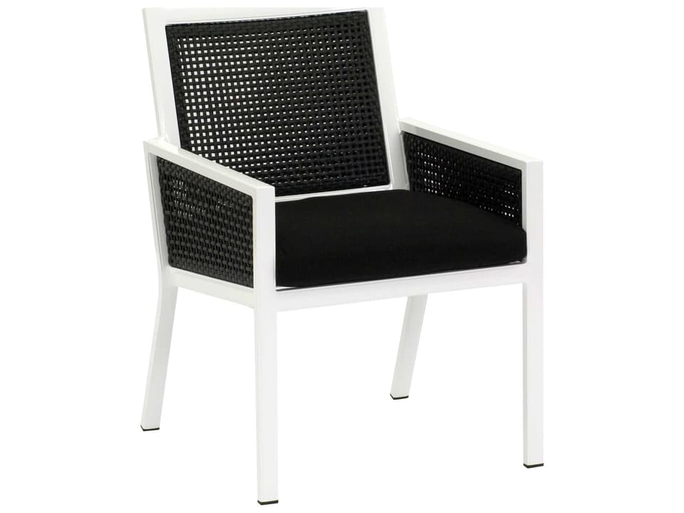 Parkview Woven Wicker Arm Outdoor Patio Dining Chair