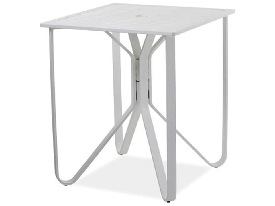 Chapman 36 Inch Square Extruded Aluminum Bar Table with Umbrella Hole