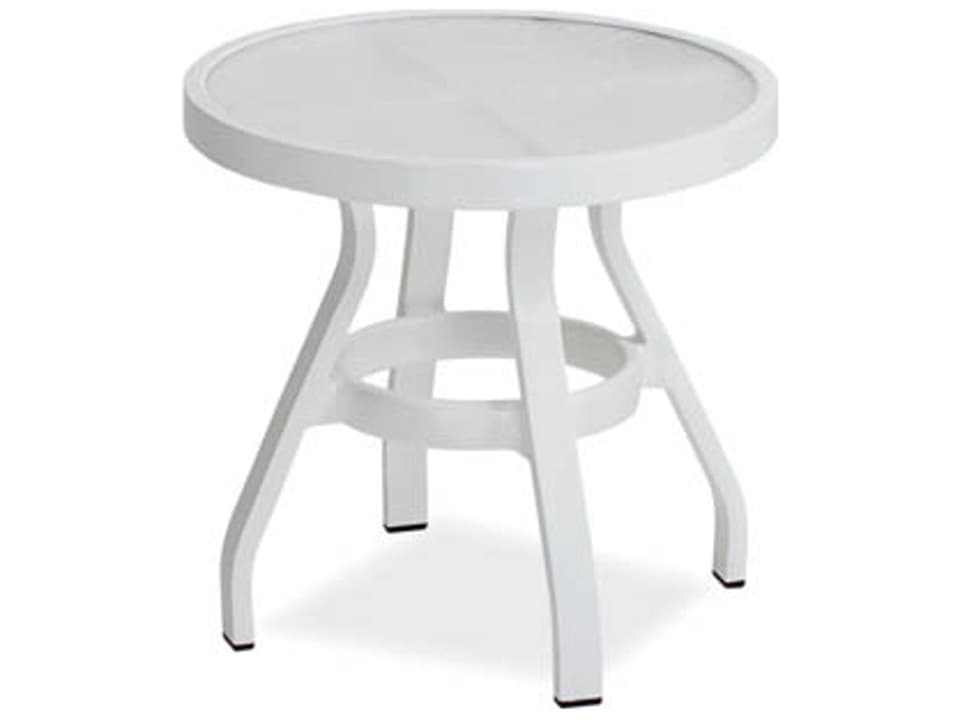 Endure 20-Inch Round Acrylic Top Side Table