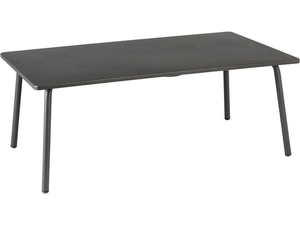 Vence Steel Rectangular Coffee Table in Titane