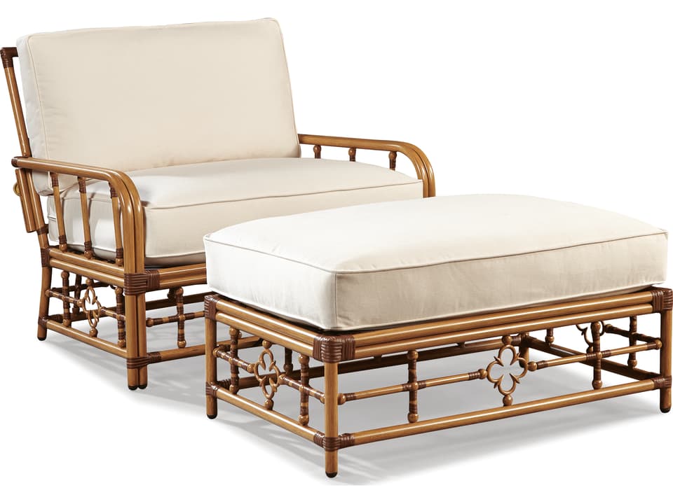 Mimi Celerie Kemble Aluminum Cuddle Chair in Raffia