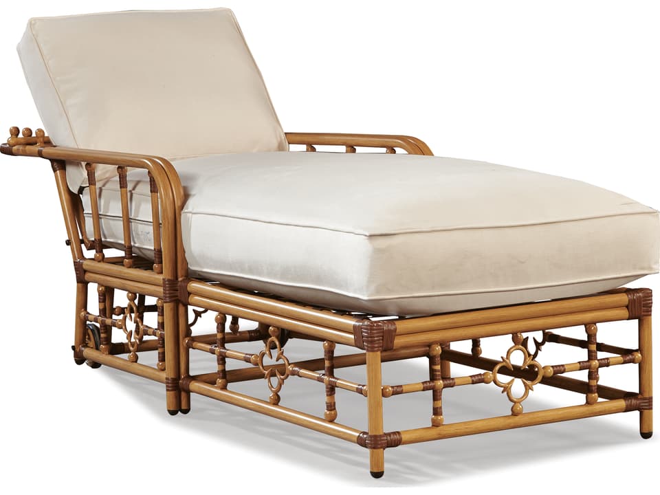 Mimi by Celerie Kemble Raffia Aluminum Adjustable Morris Chaise Lounge