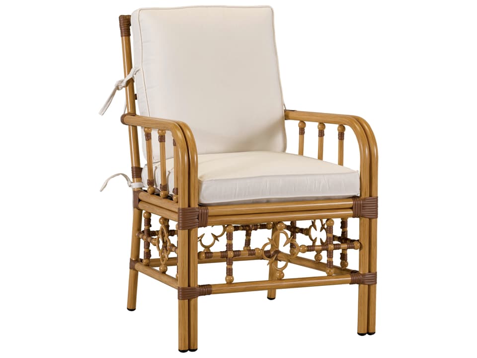 Mimi by Celerie Kemble Raffia Aluminum Dining Arm Chair