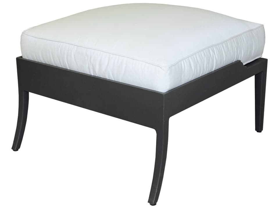 Winterthur Estate Ottoman in Obsidian Black