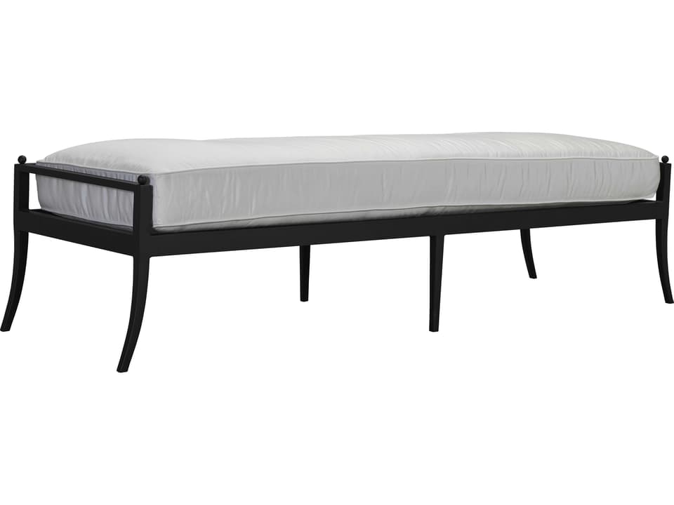 Winterthur Estate Obsidian Black Aluminum Daybed Ottoman