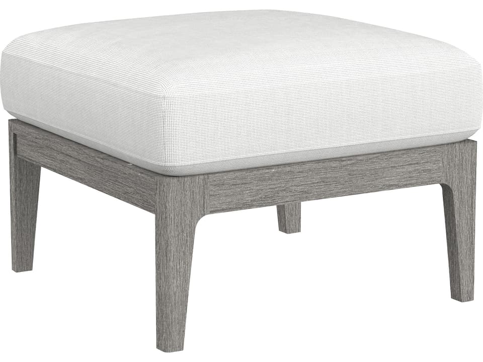 Avila Teak Outdoor Ottoman in Paloma Grey