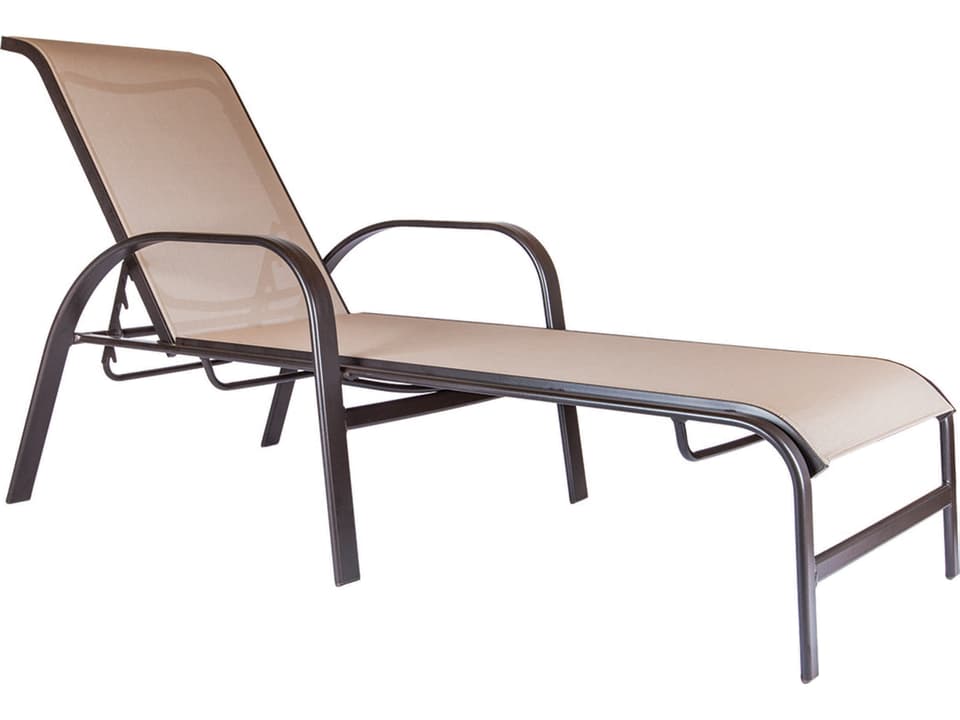 Bayside Sling Adjustable Stackable Aluminum Chaise Lounge