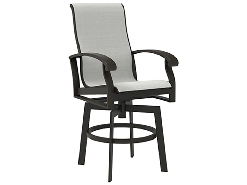 Smith Lake Sling Aluminum Swivel Bar Stool