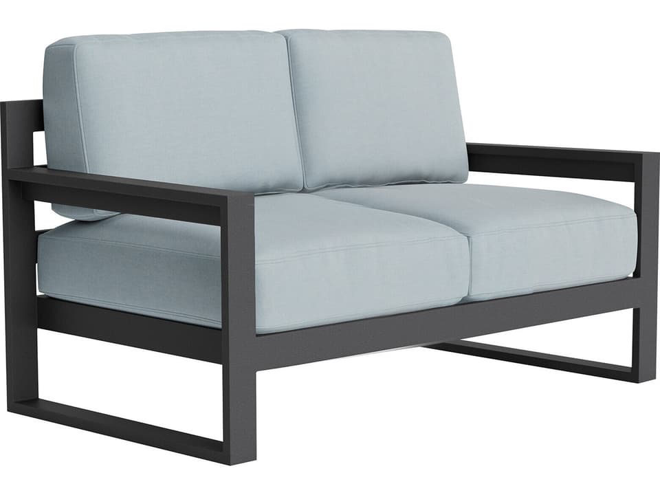 Bonavista Track Arm Aluminum Loveseat