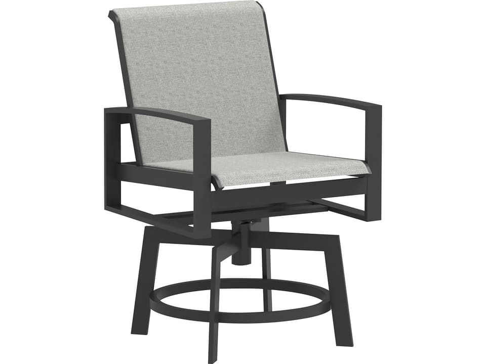 Bonavista Sling Swivel Bar Stool with Arch Arm