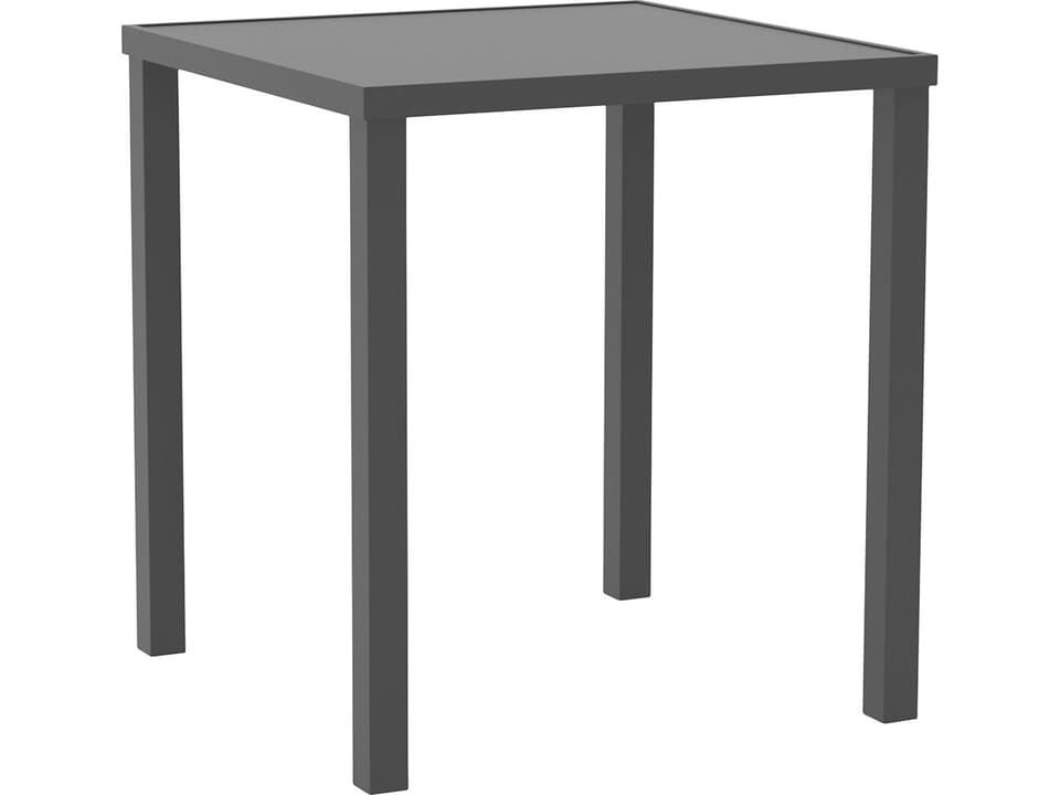 Bonavista 38 Inch Aluminum Bar Table with Slat Top