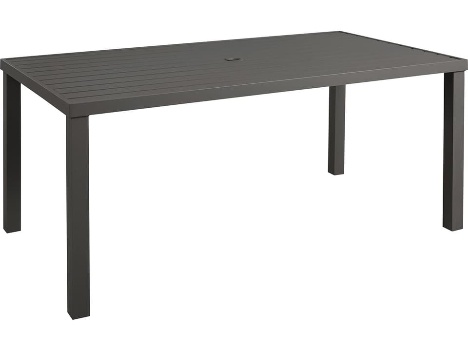 Bonavista 72-Inch Rectangular Aluminum Slat Top Dining Table