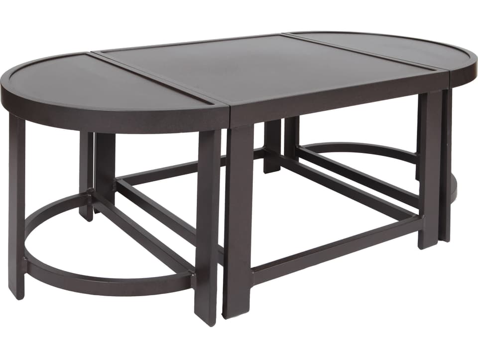 Horizon 3 Piece Oval Aluminum Coffee Table