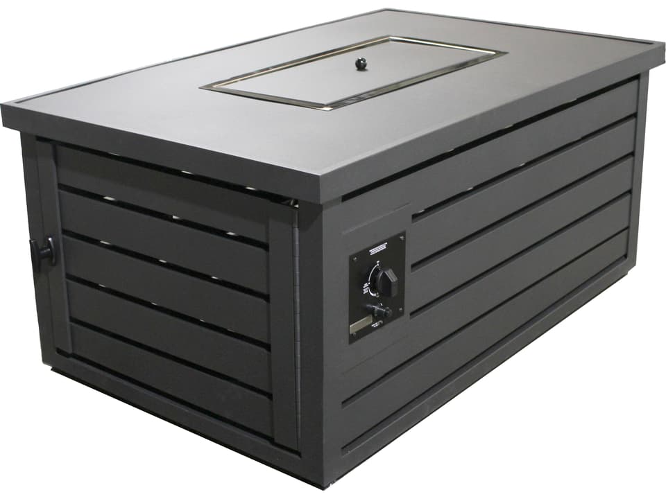 Contempo Aluminum Rectangular Fire Pit Table