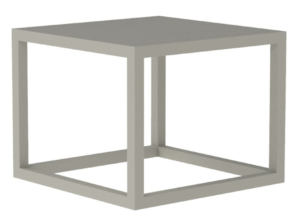 Contempo 24-Inch Square Aluminum Tea Table