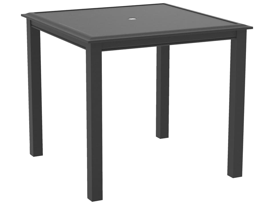 Livingston 40-Inch Square Aluminum Counter Table with Umbrella Hole
