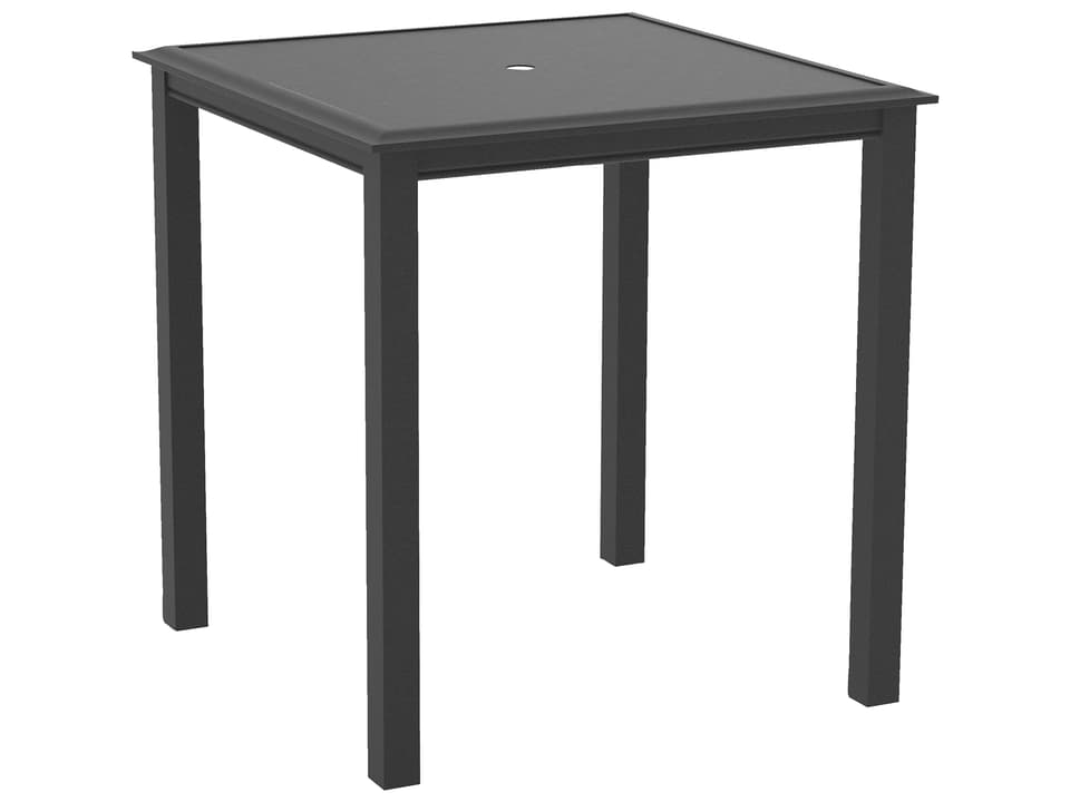 Livingston Aluminum Square Bar Table with Umbrella Hole