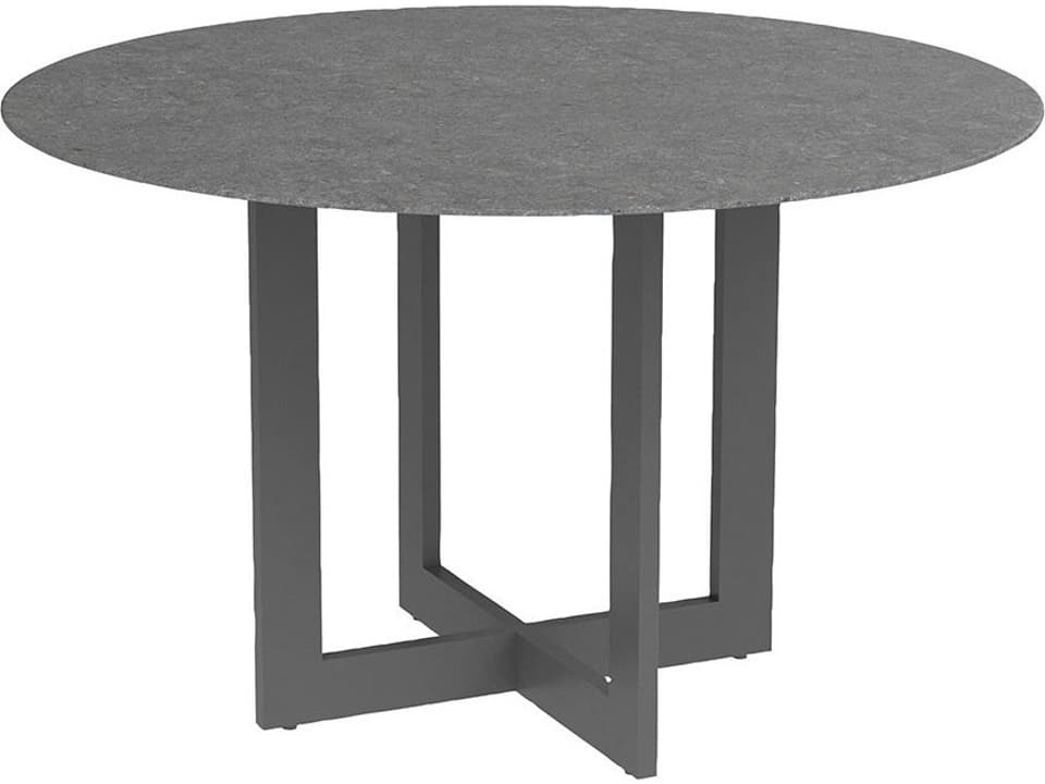 Fulton 48-Inch Round Dining Table with Dekton Composite Stone Top