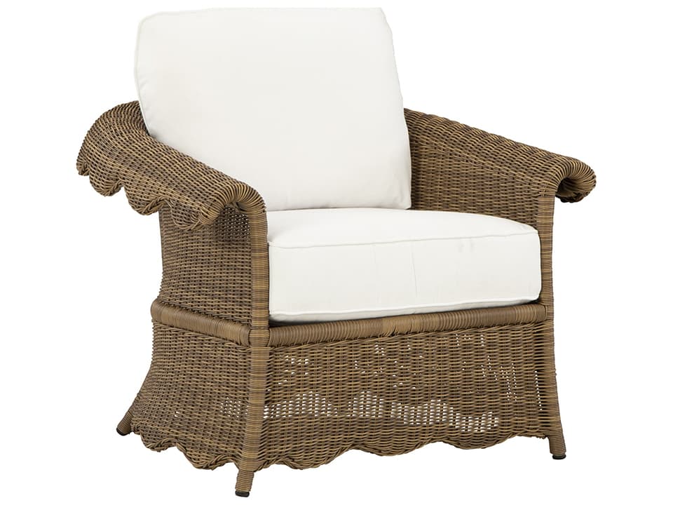 Cleary by Celerie Kemble Wicker Outdoor Patio Lounge Chair