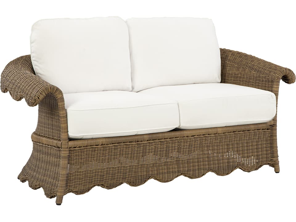 Cleary by Celerie Kemble Wicker Loveseat in Barley