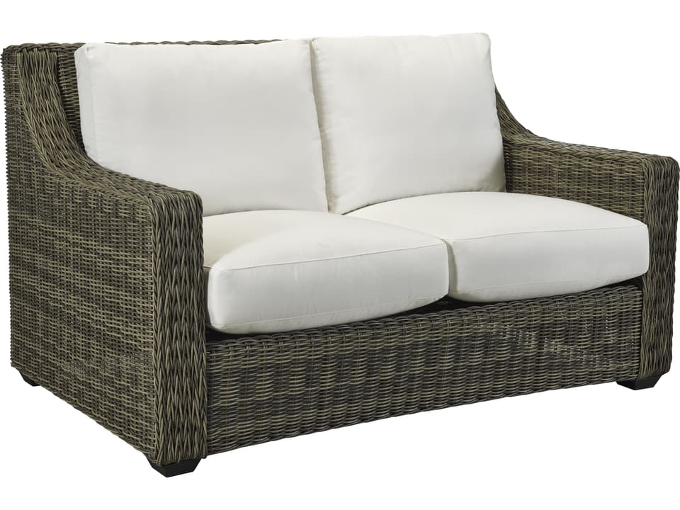 Oasis 60-Inch Ash Synthetic Wicker Loveseat