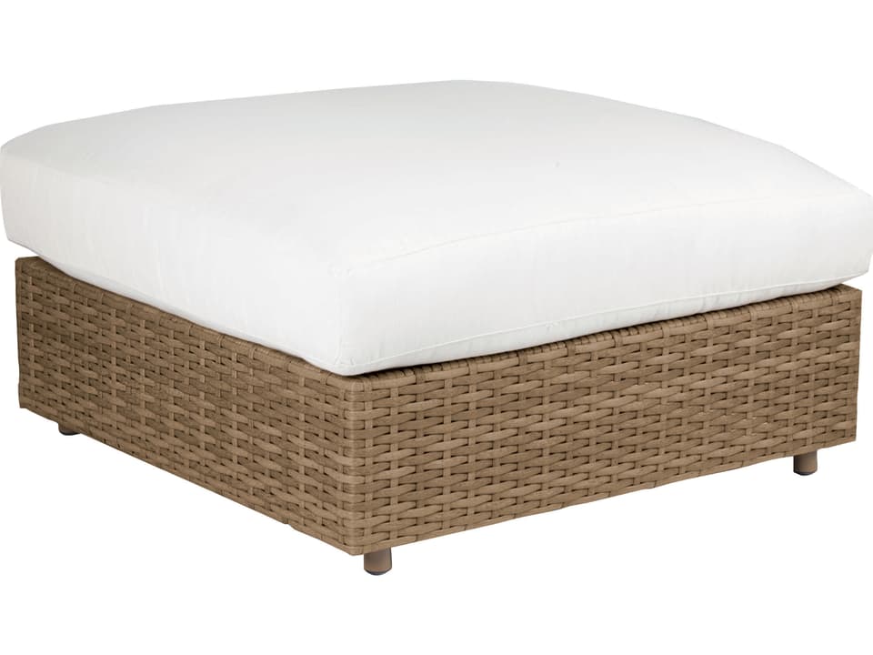 Campbell Barley Wicker Outdoor Ottoman