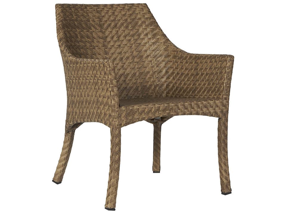 Millie Wicker Dining Arm Chair in Pebblestone