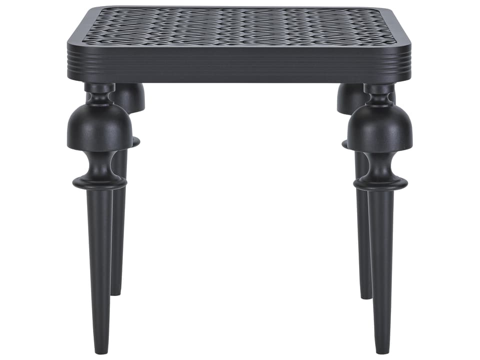 Hemingway Plantation Square End Table in Black Truffle