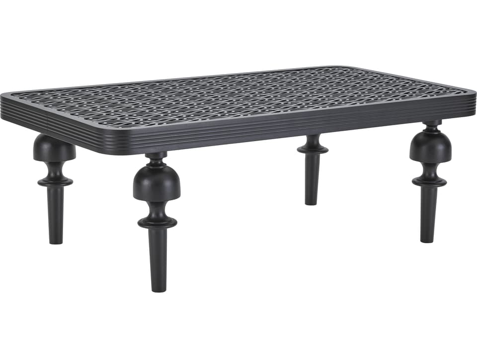 Hemingway Plantation Cast Aluminum Rectangular Outdoor Coffee Table
