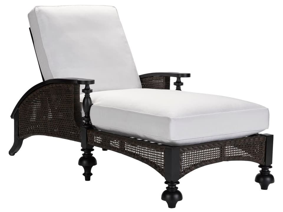Hemingway Plantation Cast Aluminum Adjustable Chaise in Black Truffle